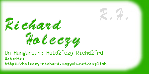 richard holeczy business card